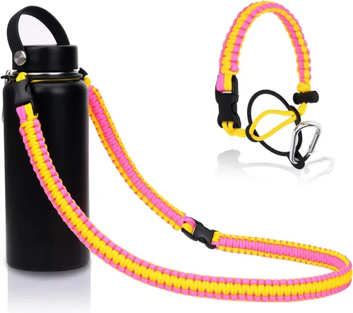 Vista 8 de Mango de cuerda de paracaídas con correa de hombro para correa de botella Hydro Flask