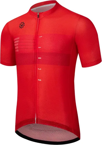 Vista 23 de GCRFL Maillot de ciclismo para hombre con 3+1 bolsillos con cremallera manga corta ciclismo ciclismo camiseta de ciclismo transpirable tela de malla