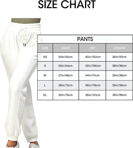 Vista 6 de IUUI Pantalones deportivos para mujer, cintura alta apilada, forro polar, con bolsillos, pantalones de descanso para yoga, entrenamiento, correr