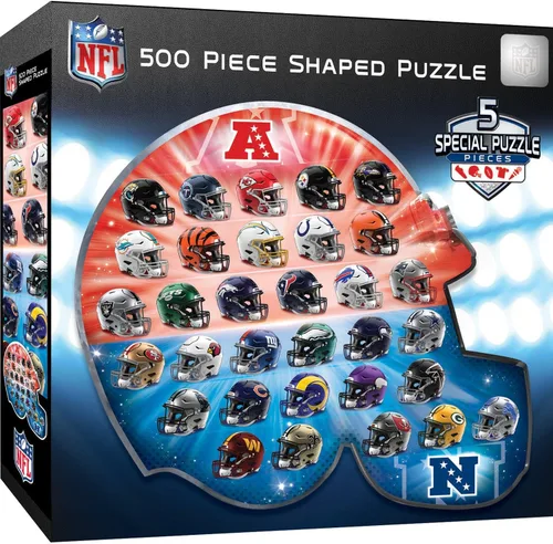 Vista 10 de MasterPieces Rompecabezas con Forma de Casco de Arte Drip de la NFL de 500 Piezas - Perfecto para Fanáticos de la NFL - 25"x22