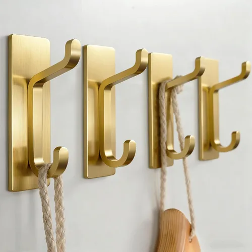 Vista 8 de Ganchos de pared autoadhesivos para colgar: extra fuertes 13 libras, gancho para abrigo, toalla en baños, ducha, cocina, pared, gancho de puerta