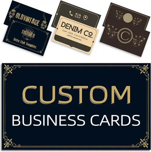 Vista 22 de Tarjetas de visita personalizadas con tu logo, personalizables 100 piezas de impresión de doble cara, personalizadas para pequeñas tarjetas de 300