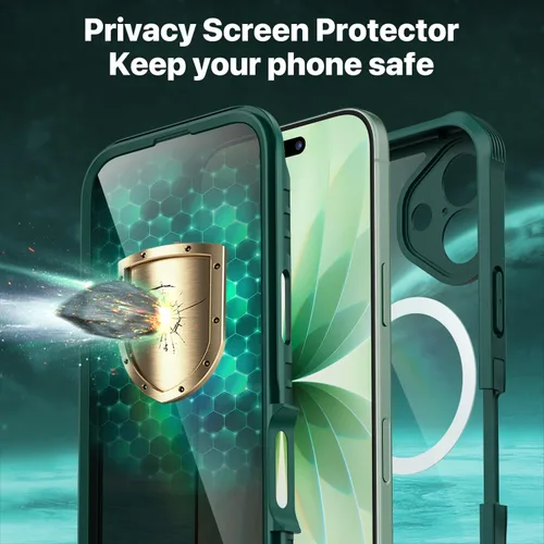 Vista 226 de CENHUFO Funda de privacidad para iPhone 11 Pro, funda de cuerpo completo con protector de pantalla de privacidad de vidrio templado 9H integrado