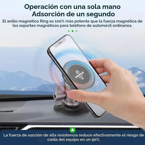 Vista 4 de FANAUE Base de soporte para teléfono celular con cabeza de bola de 1 pulgada, soporte magnético para teléfono compatible con RAM Mount B tamaño 1