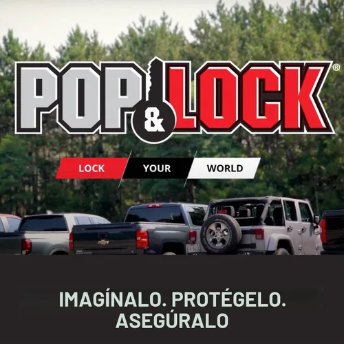 Vista 6 de Pop & Lock Cerradura manual de puerta trasera para Toyota Tacoma, Negro Arena Perla