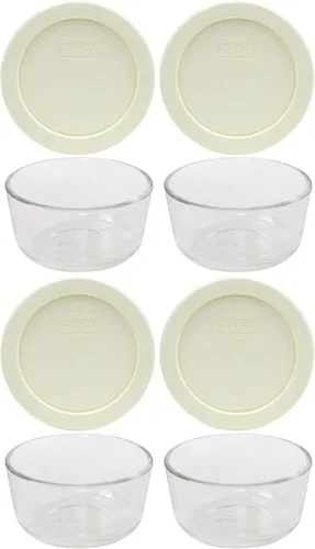 Vista 7 de Pyrex 7202 Cuencos de vidrio de 1 taza y tapas azul oscuro