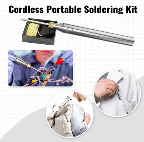 Vista 6 de SEQURE P15 Kit de soldador inalámbrico, soldador portátil USB de 5 V 15 W con batería recargable de 1100 mAh, bolígrafo de soldadura eléctrica con 3