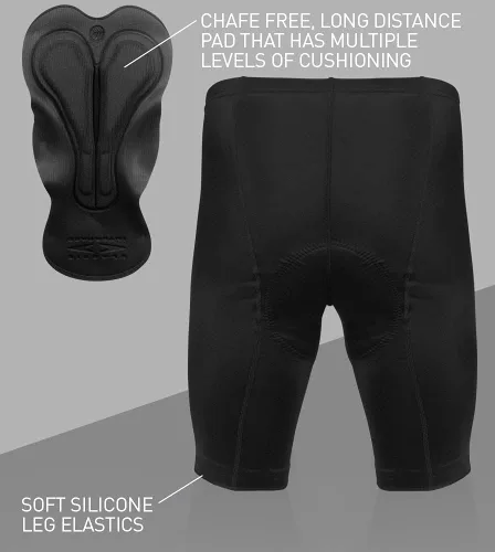 Vista 8 de Men's Century Padded Cycling Shorts Long Distance Peformance Three Inseams