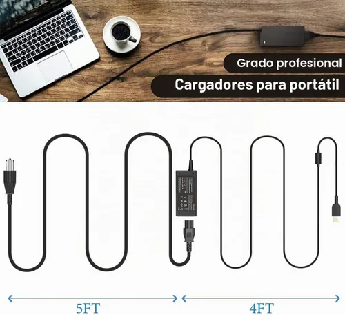 Vista 3 de Cargador adaptador de CA para Lenovo G40-30, G40-45, G40-70, G40-229.7 ft