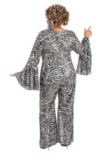 Vista 2 de Disfraz Foxy Lady Disco para mujer talla extra Multicolor