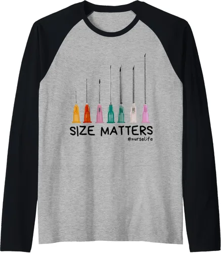 Vista 14 de Needle Size Matters Camiseta de béisbol raglán divertida de enfermería CNA Nurse Life, Negro