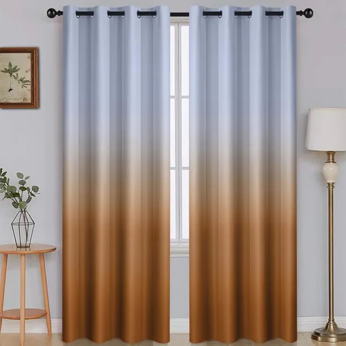 Vista 33 de SimpleHome Cortinas degradadas degradadas para oscurecer la habitación de 36 pulgadas de largo para dormitorio, con ojales y bloqueo de luz Negro
