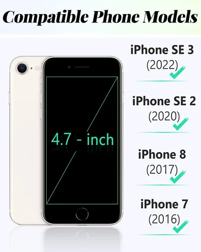Vista 5 de UEEBAI - Cartera clásica de cuero sintético con cierre magnético, funda de iPhone con cierre