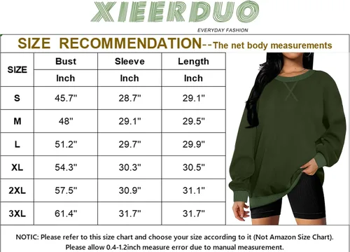 Vista 5 de Sudaderas para mujer, cuello redondo, ajuste holgado, camisetas de manga larga para mujer