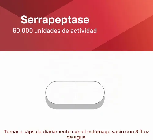 Vista 7 de PROTOCOL FOR LIFE BALANCE Serrapeptasa, respiratoria, 60 cápsulas vegetales