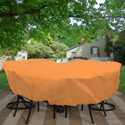 Vista 105 de Fundas para muebles de patio, impermeables, resistentes a los rayos UV, resistentes a los rayos UV, para exteriores, mesa redonda y rectangular