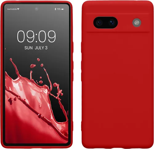 Vista 12 de kwmobile Funda compatible con Google Pixel 7a - Funda protectora delgada de TPU para teléfono - Acabado mate suave - Gris pardo