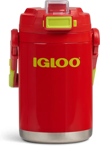 Vista 9 de Igloo Rival Fusion - Botella deportiva de acero inoxidable de 54 onzas, jarra de agua aislada, color negro