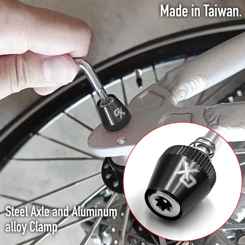 Vista 6 de ONIPAX Pasador de bloqueo antirrobo para bicicleta de 7 lobos, seguro para el cubo de la rueda de bicicleta