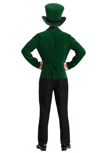 Vista 2 de Disfraz de Leprechaun Dorado y Verde para Hombre Multicolor