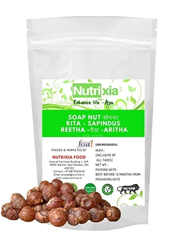 Vista 2 de DKM Nuez de jabón/Rita/Sapindus/REETHA aritha (100 GMS)