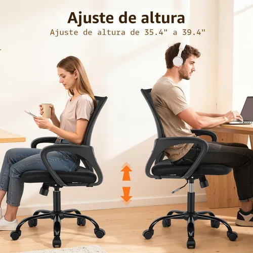Vista 6 de BestOffice Silla de Oficina Ergonómica Barata Silla de Escritorio de Malla Silla de Computadora Soporte Lumbar Ejecutiva Moderna Taburete Ajustable