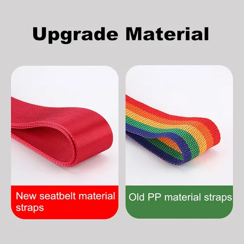 Vista 2 de Correas cruzadas de equipaje para maletas de 20-34 pulgadas Correa de equipaje cruzada Correas de equipaje extra largas para maletas grandes (rojo)