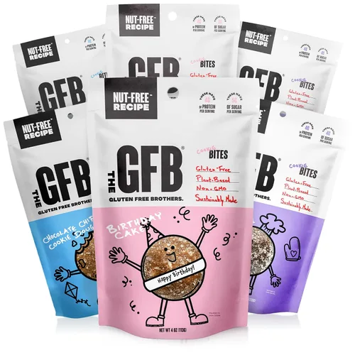 Vista 20 de The GFB Bocaditos de proteína aptos para alérgenos para pastel de cumpleaños, aperitivos sin gluten sin nueces, bolas de proteína a base de plantas
