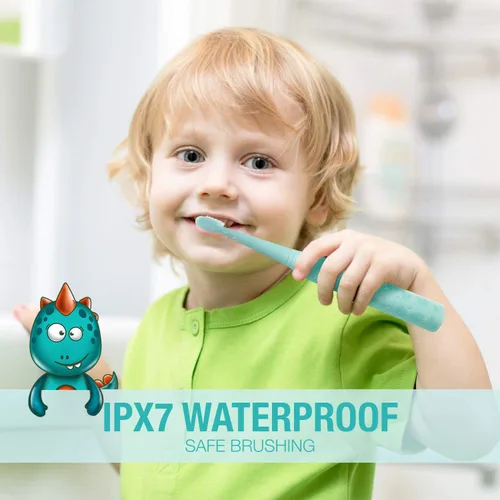 Vista 6 de Vekkia - Cepillos de dientes eléctricos para niños 3 Modes with Memory/Fun & Easy Cleaning/24000 Strokes, IPX7 Waterproof, 2-Min Timer for Age