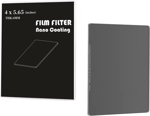 Vista 5 de Foto4easy ND64 (1.8) - Filtro ND de 4 x 5.65 pulgadas de grosor, cuadrado de vidrio óptico de densidad neutra para caja mate de 4 x 5.65 pulgadas