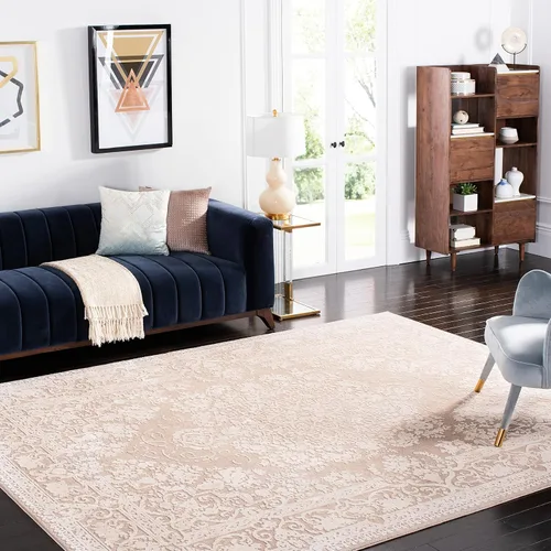 Vista 12 de SAFAVIEH - Alfombra decorativa de la colección Reflection - 2'3" x 3', color beige y crema, no desprende pelusa y fácil de limpiar, ideal