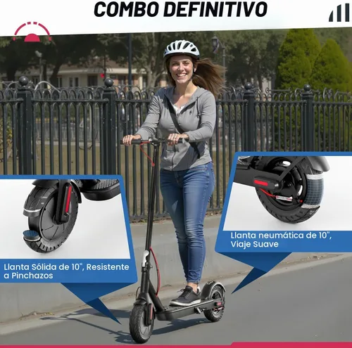 Vista 5 de Windone Electric Scooter for Adults, 430W Peak Motor, 19MPH & 17-Mile Range, Foldable Commuter Scooter with 10" Shock-Absorbing Tires & Dual Braking
