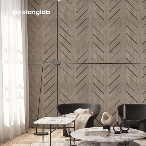 Vista 3 de Olanglab Paneles de pared acústicos de chapa de madera, paquete de 6, paneles de pared absorbentes de sonido de 23.6 x 47.2 pulgadas para decoración