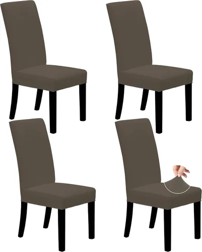 Vista 10 de Easy-Going - Juego de 2 fundas elásticas para sillas de comedor, fundas para sillas de comedor, fundas para sillas Parsons para comedor, ceremonia