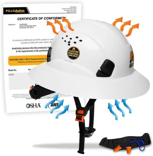 Vista 17 de KwikSafety - Charlotte, NC - Sombreros duros [Ala completa, estilo gorra, estilo de escalada] Tipo 1, Clase C ANSI OSHA