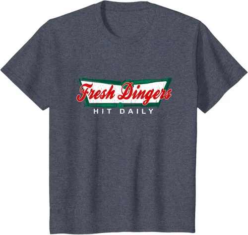 Vista 94 de Camiseta divertida de béisbol y softbol Don't Bunt Hit Fresh Dingers, Negro