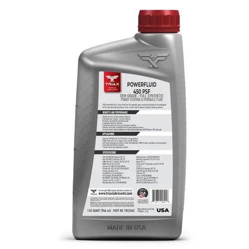 Vista 2 de TRIAX Powerfluid 450 PSF - CHF 11S - Líquido hidráulico sintético de larga duración y dirección asistida compatible con Audi, Bentley, BMW