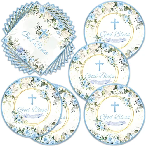 Vista 13 de 48 piezas de decoraciones para fiesta del cáncer de mama incluyen platos, servilletas, decoraciones para fiesta libres de cáncer para servir a 24
