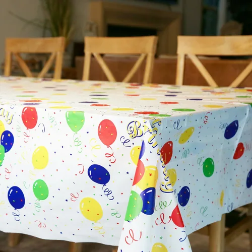 Vista 3 de Rollo de mantel de plástico, manteles de plástico de 54 x 100 pies para fiestas, desechables con caja de corte, mantel desechable cortado a medida