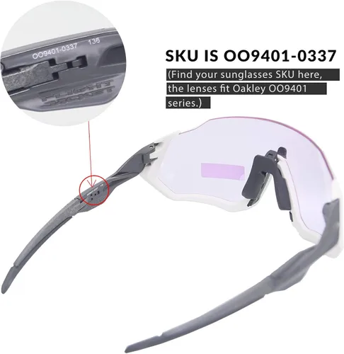 Vista 6 de Walleva - Lentes de repuesto para gafas de sol Oakley Flight Jacket