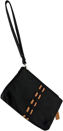 Vista 3 de SILVERFEVER Cartera de cuero de vaca con detalle de costura batida