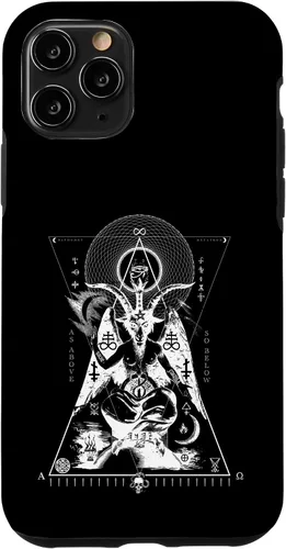 Vista 27 de iPhone 16 BAPHOMET - Como arriba y abajo - Funda de geometría sagrada oculta