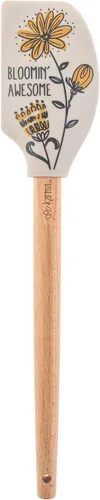 Vista 13 de Karma, espátula de silicona con mango de madera resistente al calor, espátulas para hornear, cocinar y mezclar, decoración moderna de cocina