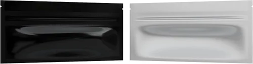 Vista 32 de Bolsas de barrera estilo Mylar – Cremallera con sellado térmico – 100 bolsas (negro brillante/transparente, 0.04 oz - 3 x 4.5 pulgadas)
