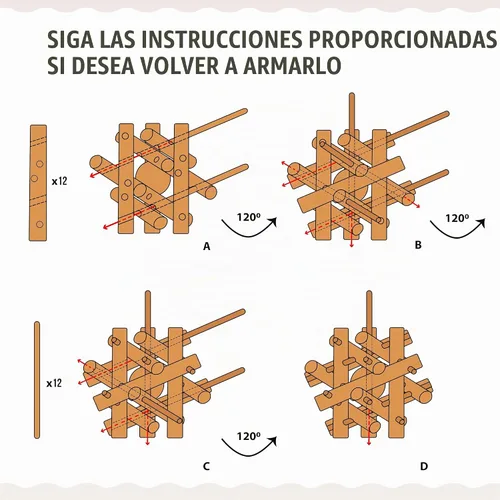 Vista 6 de Juguete masticable de madera para animales pequeños, madera natural para conejo, cobaya, conejito, chinchilla (incoloro)