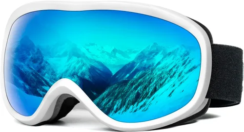 Vista 22 de SPOSUNE Gafas de Esquí Sobre Gafas con Lente Doble, Gafas de Nieve Anti-empañamiento Anti-UV para Hombres Mujeres Jóvenes Esquí Moto de Nieve