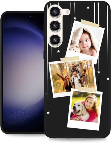 Vista 9 de Funda personalizada para Samsung Galaxy S23 Ultra con nombre de foto y texto - Funda suave y fina para teléfono móvil S 23 Ultra (negra) de 6.8