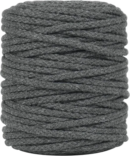 Vista 11 de Tenn Well Cordón de macramé de 165 pies y 0.197 in de algodón trenzado Beige