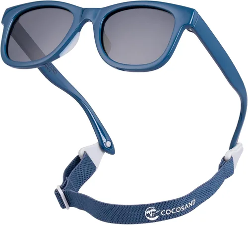 Vista 31 de COCOSAND Flexible Polarized Baby Sunglasses with Strap Beige