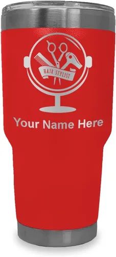 Vista 18 de LaserGram Taza de 20 onzas con aislamiento al vacío, para estilista de cabello, con grabado personalizado incluido (negro) Engraved Gift for Hair